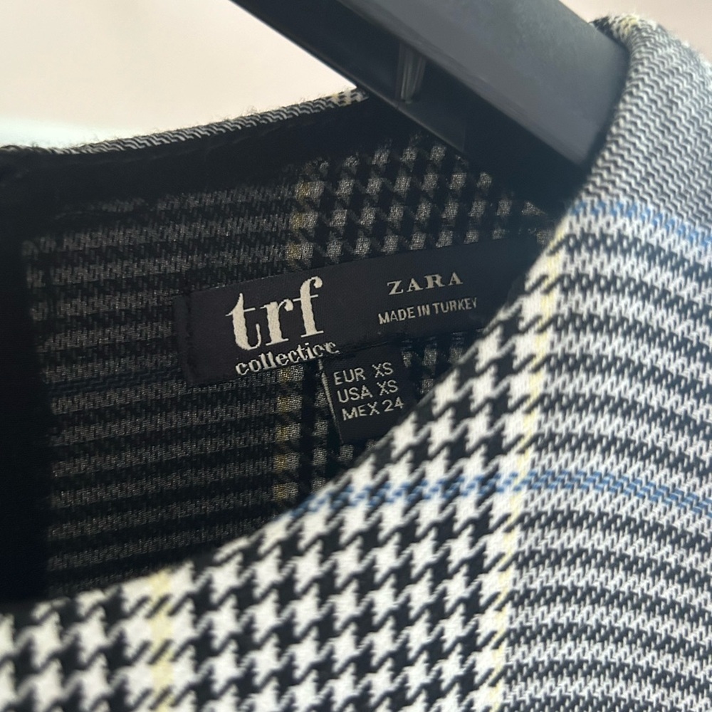 Zara Plaid Gingham Check Snap Botton Dress - Picture 2 of 7